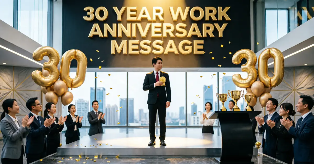 30 Year Work Anniversary Message