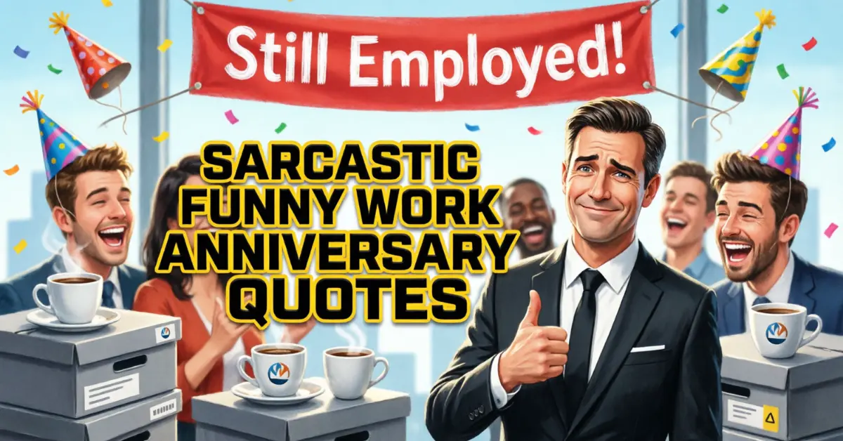 Sarcastic Funny Work Anniversary Quotes