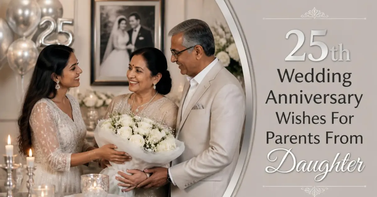 25th Wedding Anniversary Wishes for Parents From Daughter
