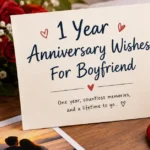 1 Year Anniversary Wishes For Boyfriend